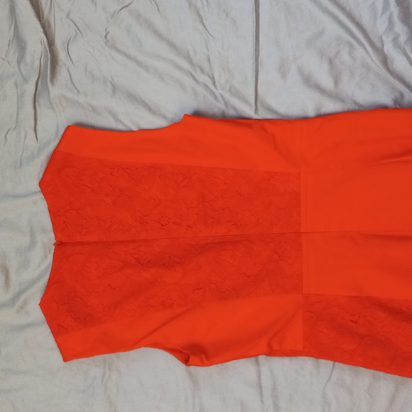 Karen Millen orange cotton stretch dress - Picture 5 of 9